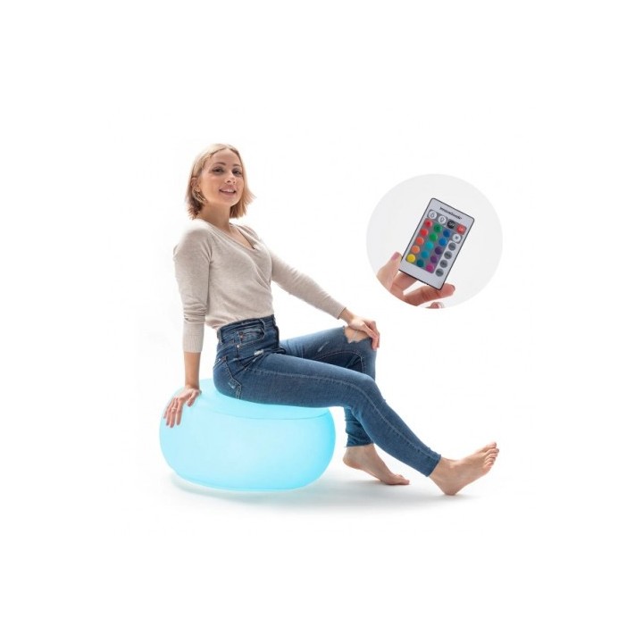 ASIENTO HINCHABLE LED CON MANDO A DISTANCIA |100KG | IP68 | INNOVAGOODS