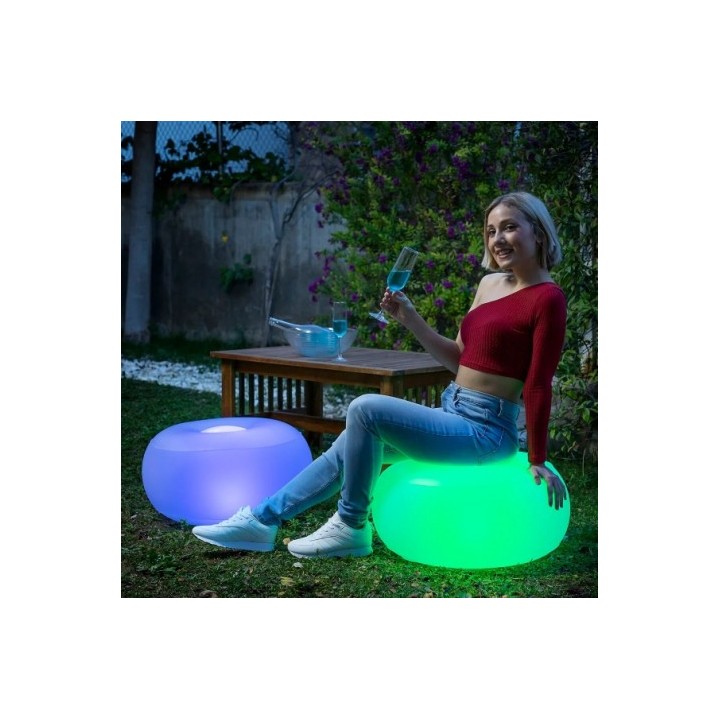 ASIENTO HINCHABLE LED CON MANDO A DISTANCIA |100KG | IP68 | INNOVAGOODS