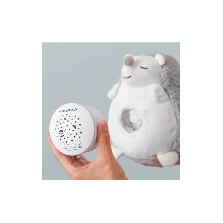 ERIZO DE PELUCHE SPIKEY CON RUIDO BLANO Y QUITAMIEDOS INNOVAGOODS