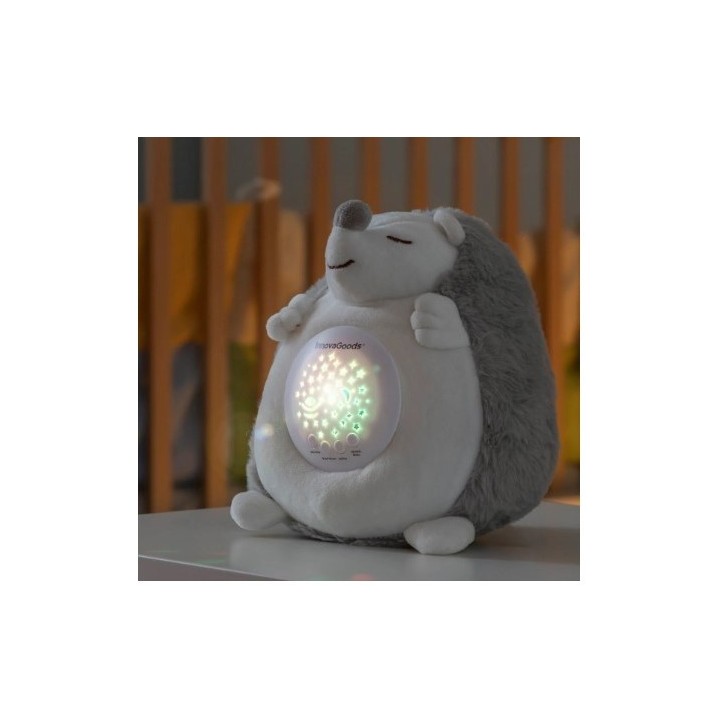 ERIZO DE PELUCHE SPIKEY CON RUIDO BLANO Y QUITAMIEDOS INNOVAGOODS