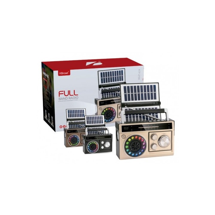 RADIO SOLAR - ALTAVOZ BT | USB | TF | LINEIN | FM | AM | SW | RGB GENX