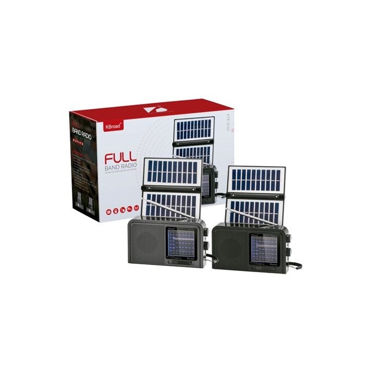 RADIO SOLAR - ALTAVOZ BT | USB | TF | LINEIN | FM | AM | SW | PANEL GENX