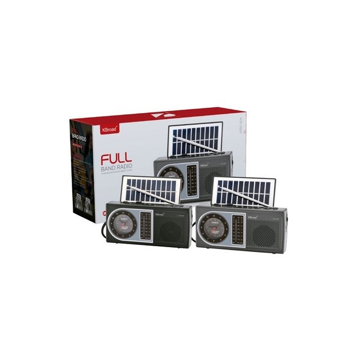RADIO SOLAR - ALTAVOZ BT | USB | TF | FM | AM | SW | SOLAR PANEL GENX