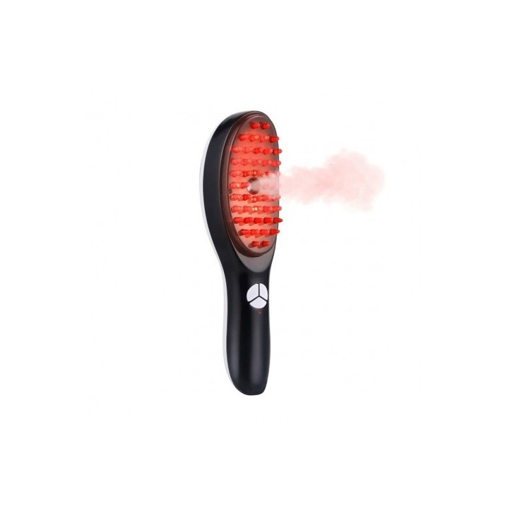 CEPILLO PARA MASAJE DE CABEZA CON FUNCION VAPOR Y LUZ NEGRO MARIELLE