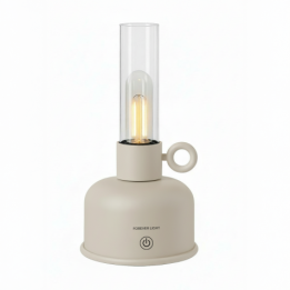 LAMPARA DE ACEITE LED VINTAGE BEIGE FOREVER