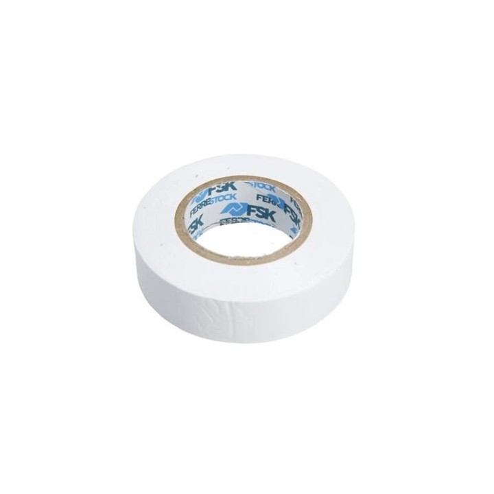 CINTA AISLANTE PVC 19MMX20M BLANCA 10UD FONTASTOCK