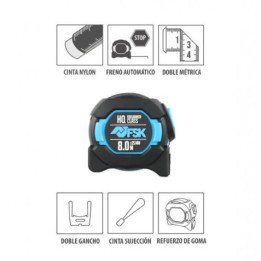 FLEXOMETRO SERIE HQ. 8MX25MM DOBLE CARA FONTASTOCK