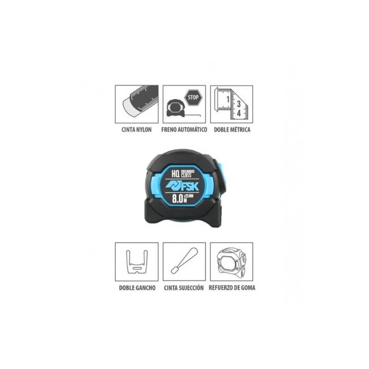 FLEXOMETRO SERIE HQ. 8MX25MM DOBLE CARA FONTASTOCK