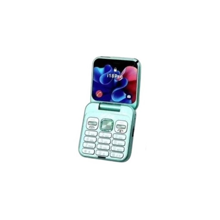 MINI TELEFONO MOVIL CON TAPA VERDE
