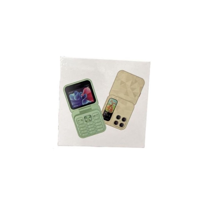 MINI TELEFONO MOVIL CON TAPA VERDE