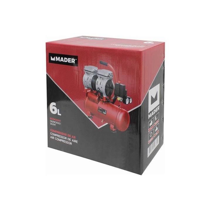 COMPRESOR 6L 0,75HP SILENCIOSO MADER