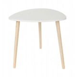 MESITA AUXILIAR MADERA BLANCA 48CM