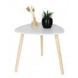 MESITA AUXILIAR MADERA BLANCA 48CM