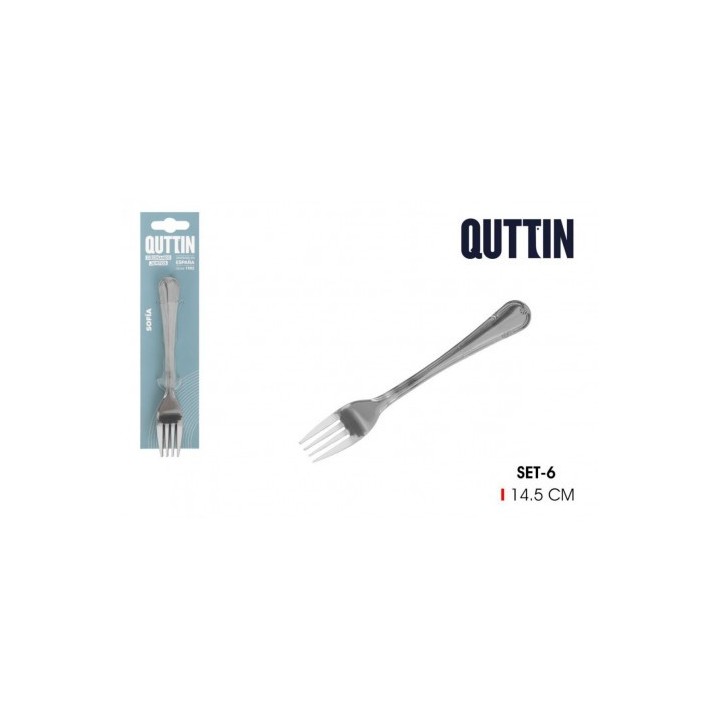 SET 6 TENEDORES POSTRE 1.5MM QUTTIN