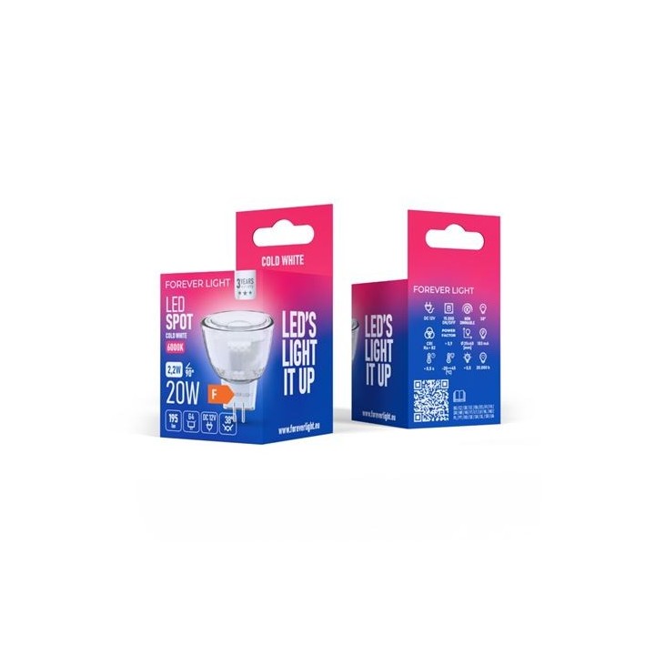 BOMBILLA LED G4 2.2W 195 LUMEN 6000K 12V