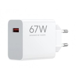 CARGADOR DE PARED 67W HIPERCARGA USB-A BLANCO XIAOMI