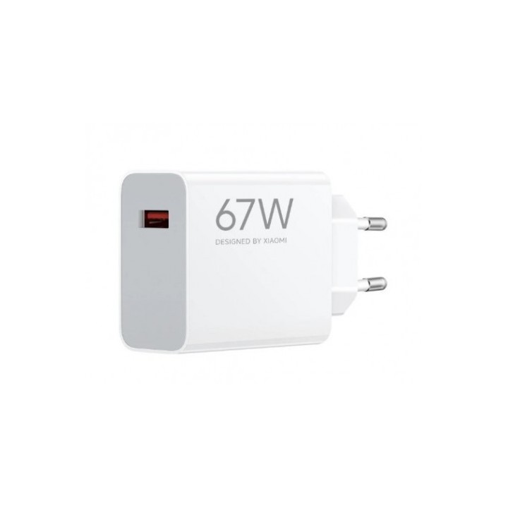 CARGADOR DE PARED 67W HIPERCARGA USB-A BLANCO XIAOMI