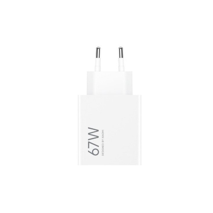 CARGADOR DE PARED 67W HIPERCARGA USB-A BLANCO XIAOMI