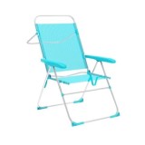 SILLA PLEGABLE 5 POSICIONES ALUMINIO AGUAMARINA 59X61X97CM