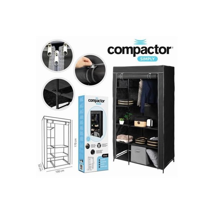 ARMARIO TELA 8 ESTANTES/1 BARRA 100X50X170CM COMPACTOR