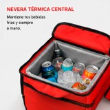 SILLA DOBLE PLEGABLE DE CAMPING CON NEVERA Y SOMBRILLA SUNGARDEN