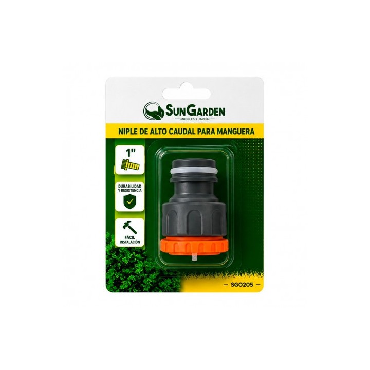 NIPLE DE ALTO CAUDAL PARA MANGUERA 1" SUNGARDEN