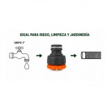 NIPLE DE ALTO CAUDAL PARA MANGUERA 1" SUNGARDEN