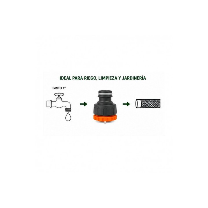 NIPLE DE ALTO CAUDAL PARA MANGUERA 1" SUNGARDEN