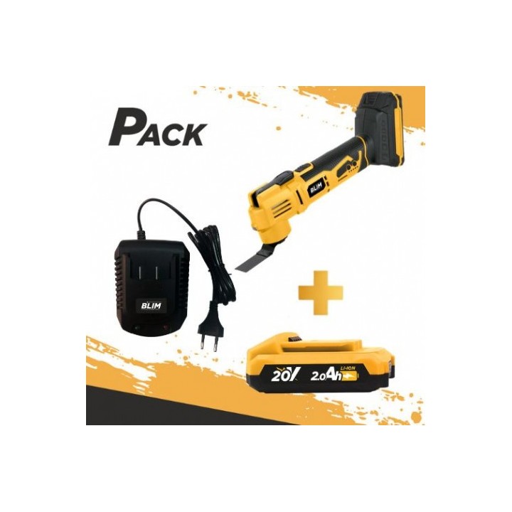 MULTIHERRAMIENTA DE BATERIA 20V + BATERIA 20V 2AH + CARGADOR DE BATERÍA 20V