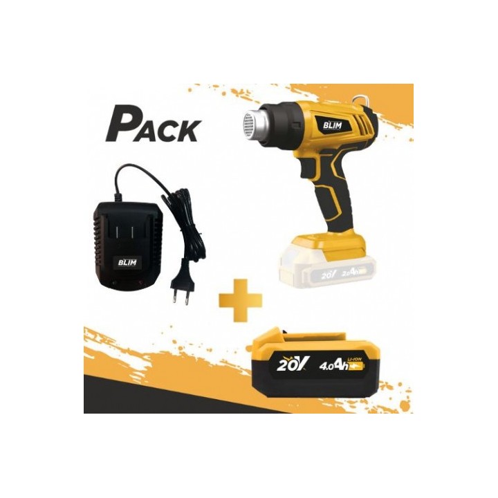 DECAPADOR DE AIRE 20V (SIN BATERÍA) + BATERIA 20V 4AH + CARGADOR DE BATERÍA