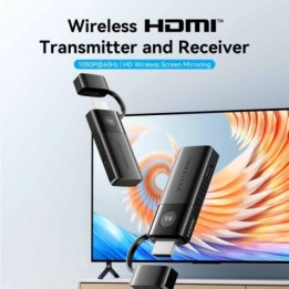 TRANSMISOR Y RECEPTOR HDMI INALAMBRICO FULL HD 50METROS ADKB0 VENTION