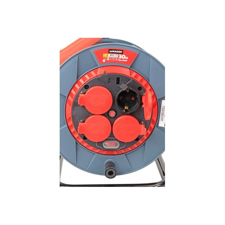 ENROLLADOR DE CABLE 30 METROS CABLE 3X2.5MM MADER