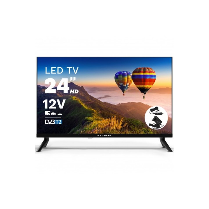 TELEVISOR LED HD 24" | WIFI | NEGRO | SMART TV | 12V GRUNKEL