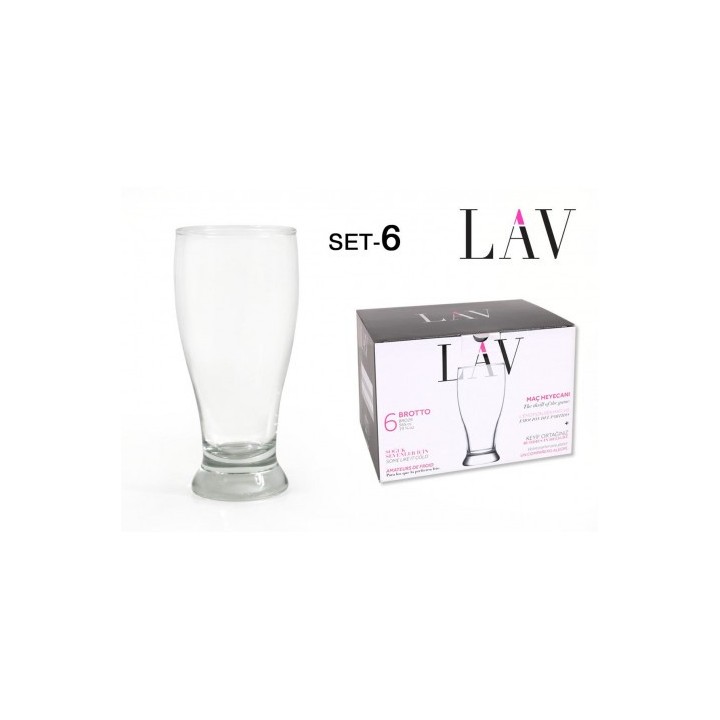 SET 6 VASOS DE CERVERZA 565 BROTT LAV