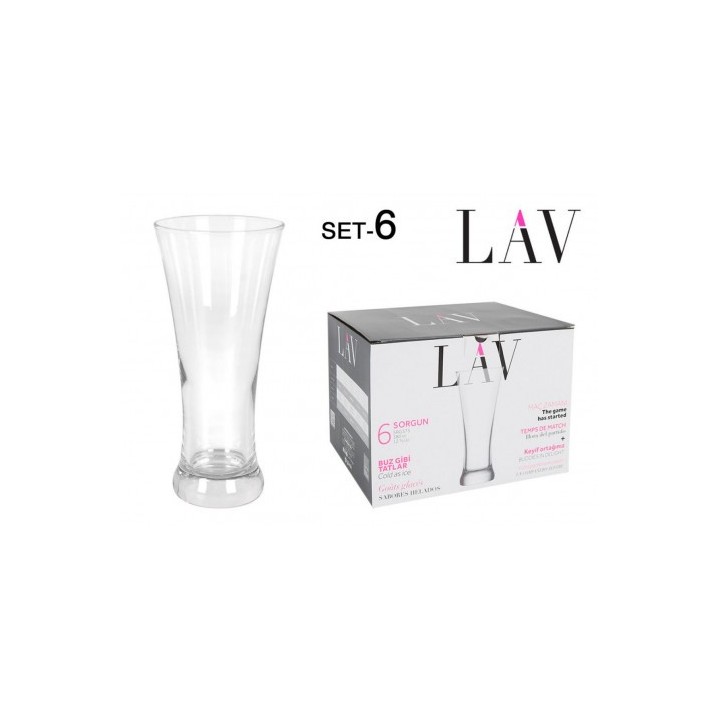 SET 6 VASOS DE CERVERZA 380CC SOR LAV