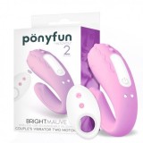 VIBRADOR PARA PAREJAS CON DOBLE MOTOR Y CONTROL REMOTO BRIGHTMAUVE INTOYOU