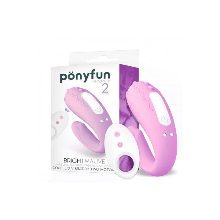 VIBRADOR PARA PAREJAS CON DOBLE MOTOR Y CONTROL REMOTO BRIGHTMAUVE INTOYOU