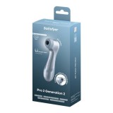SUCCIONADOR DE CLITORIS PRO2 GEN 2 A PILAS ICE BLUE SATISFYER