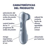 SUCCIONADOR DE CLITORIS PRO2 GEN 2 A PILAS ICE BLUE SATISFYER