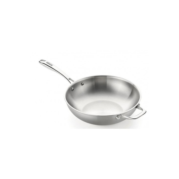 WOK ACERO INOXIDABLE 28CM PLANET INOX TRIPLY MONIX