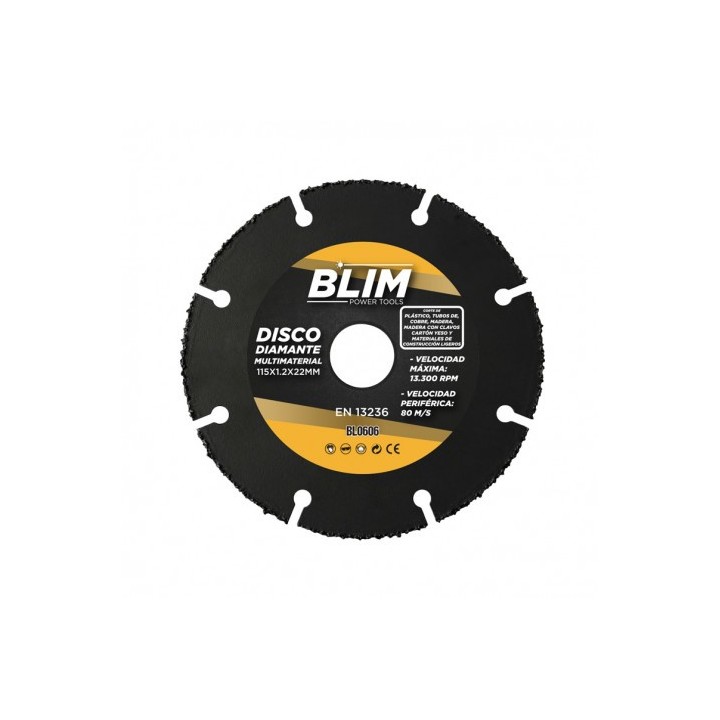 DISCO DIAMANTE MULTIMATERIAL 115X1.2X22MM BLIM