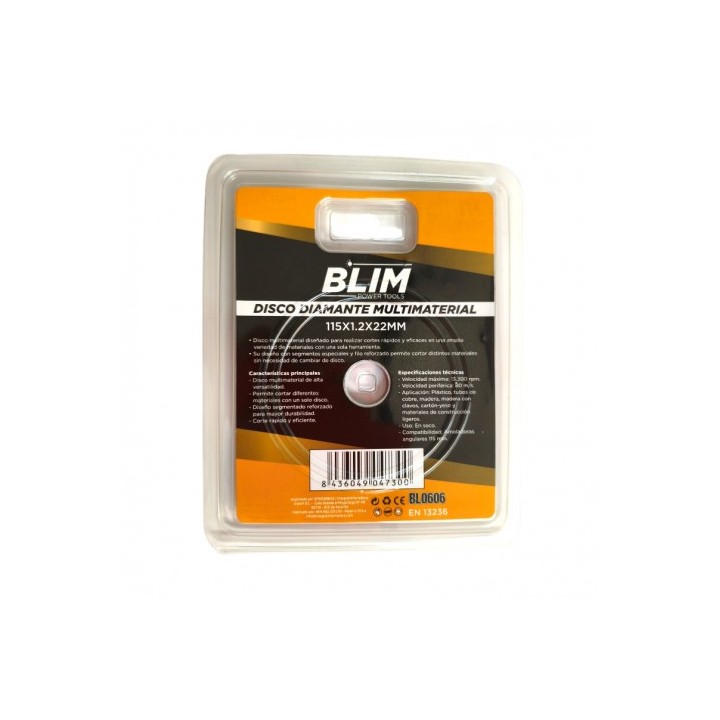 DISCO DIAMANTE MULTIMATERIAL 115X1.2X22MM BLIM