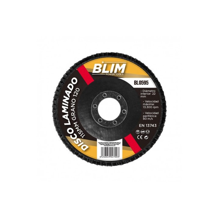 DISCO LAMINADO 115MM GRANO 120 BLIM