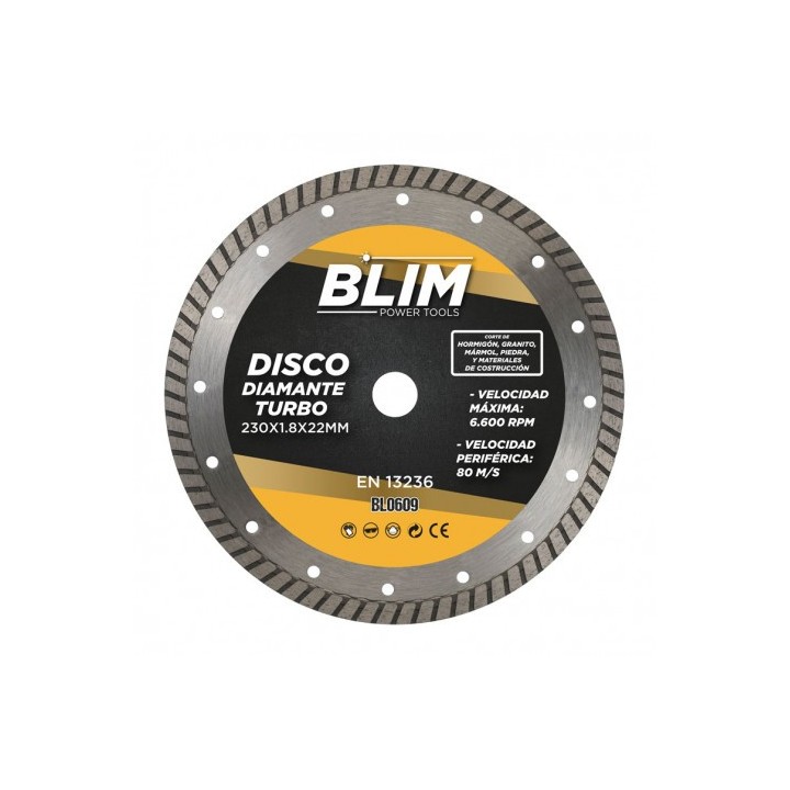 DISCO DIAMANTE TURBO 230X1.8X22MM BLIM