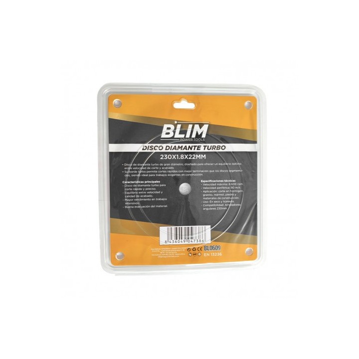 DISCO DIAMANTE TURBO 230X1.8X22MM BLIM