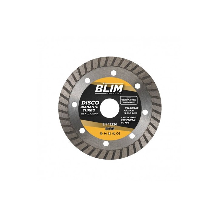 DISCO DIAMANTE TURBO 115X1.2X22MM BLIM