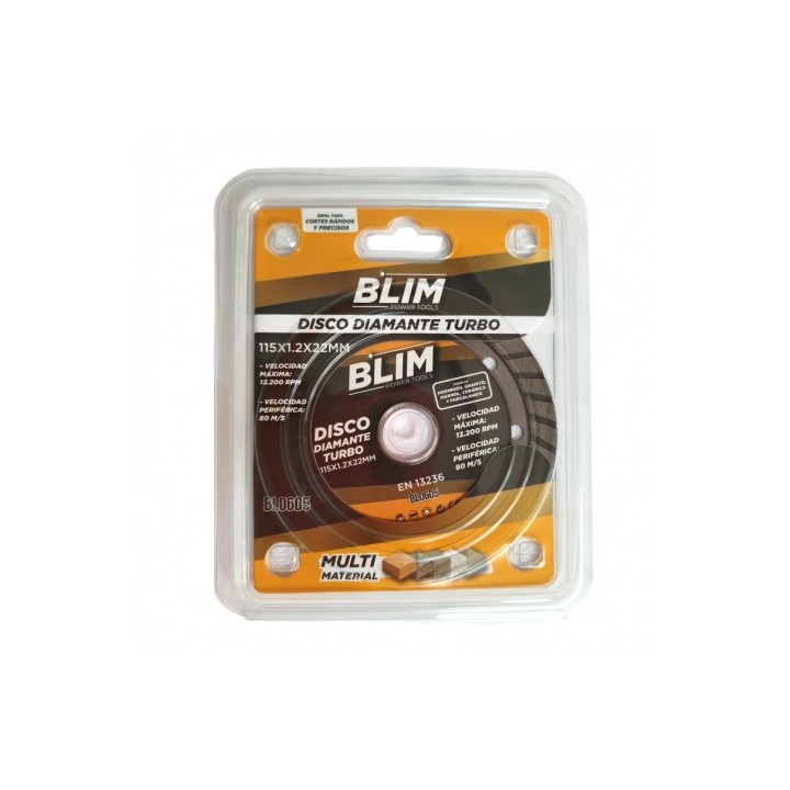 DISCO DIAMANTE TURBO 115X1.2X22MM BLIM