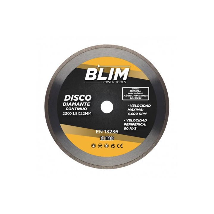 DISCO DIAMANTE CONTINUO 230X1.8X22MM BLIM