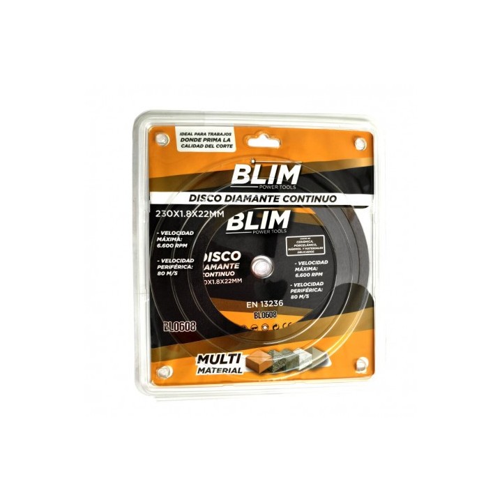 DISCO DIAMANTE CONTINUO 230X1.8X22MM BLIM
