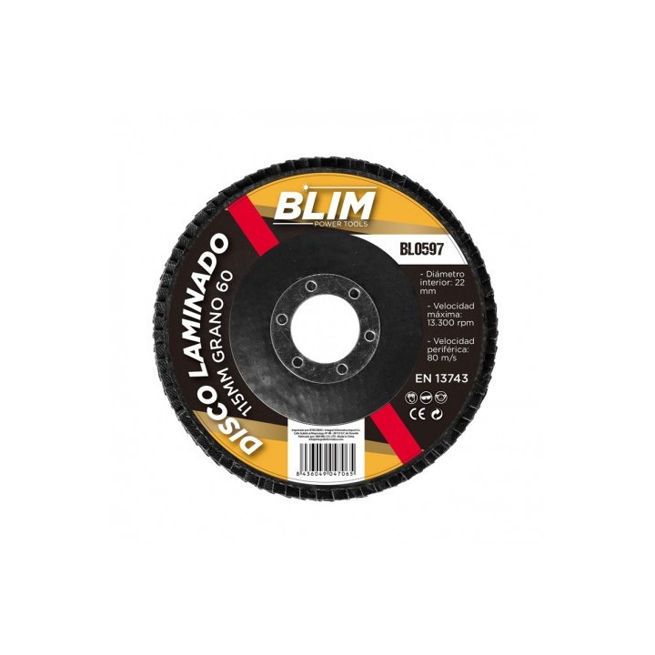 DISCO LAMINADO 115MM GRANO 60 BLIM